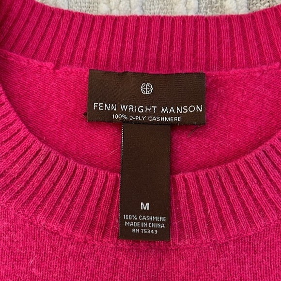 Fenn Wright Manson Womens Pink Cashmere Crew Neck Sweater Medium Quiet Luxury - Picture 8 of 9